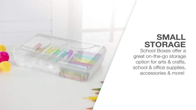 Sterilite School Supply Pencil Box Clear, 2 of 6, play video