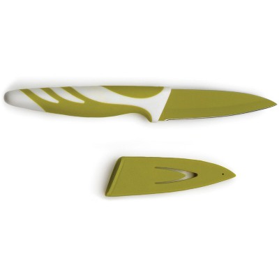 RSVP Endurance Green Stainless Steel Nonstick Paring Knife, 3.5 Inch