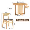 NicBex Dining Table Set for 4 Kitchen Table Ancient Solid Wood Dining Table Imitation Rattan Table Legs Simple Solid Wood Dining Chair - 3 of 4