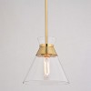 VAXCEL Harper 1L Gold Brass Mid-Century Modern Pendant Light Clear Glass - 4 of 4