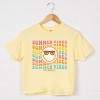 Simply Sage Market Women's Summer Vibes Stacked Smiley Short Sleeve Relaxed Fit Cropped Tee - 2 of 4
