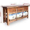vidaXL  Sideboard Solid Reclaimed Wood 39.4 inches x11.8 inches x19.7 inches - 2 of 4