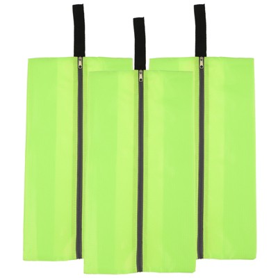 Unique Bargains Waterproof Outdoor Travel Portable Shoes Bag with Zipper 3 Pcs
