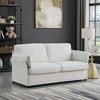 Chenille,Beige loveseater. two seater sofa ,beige color the sofa is perfect for small spaces, apartments, or modern living rooms. - 2 of 4