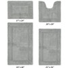 Lux Premium 100% Cotton Tufted Solid Reversible 4 Piece Bath Rug Set – Ultra-Soft, Water-Absorbent, Durable, Machine Washable Bathroom Rug - 2 of 4
