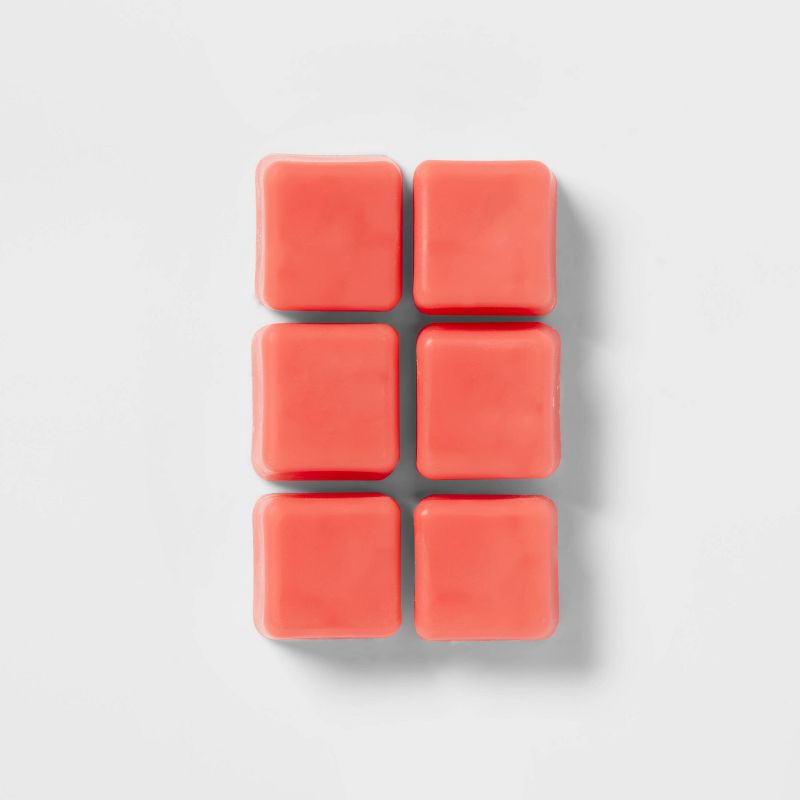 6 Cube Raspberry Mandarin, Starfruit &#38; Sugarcane Melts Coral Red - Threshold&#8482;, 3 of 5