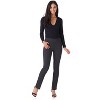Rekucci Women's Pull-On Straight Leg Pants with Pockets & Tummy Control – Office Workwear Stretch Trousers - 4 of 4