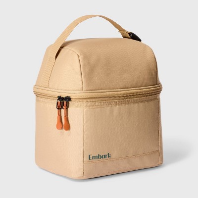 Image of Dual Compartment Classic Molded Lunch Bag Tan - Embark™️