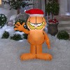 Gemmy 3.5 ft Airblown® Blowup Inflatable Garfield with Santa Hat & Built-In Lights Outdoor Decoration - Orange - 4 of 4