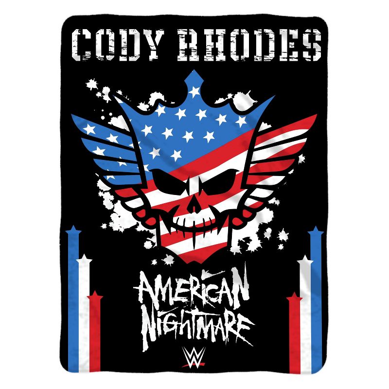 Sleep Squad WWE Cody Rhodes American Nightmare 60 x 80 Raschel Plush Throw, 3 of 7
