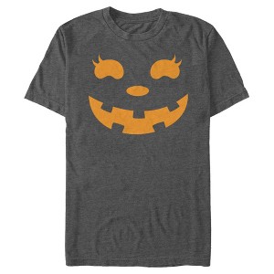 Men's CHIN UP Halloween Jack o' Lantern Face T-Shirt - 1 of 4
