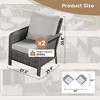 Brafabhome Modern Conversation Sofa Set, 2PCS Outdoor Patio Rattan Furniture Set, All Weather Sectional Sofa Couch with Cushions - 2 of 4