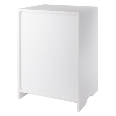 White Freestanding Office Storage Cabinet with Adjustable Shelving