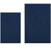 Home Mart Goods Large 2 Piece Set Navy Blue Soft Cozy Plush Chenille Bath Mat Bathroom Rug - 3 of 4