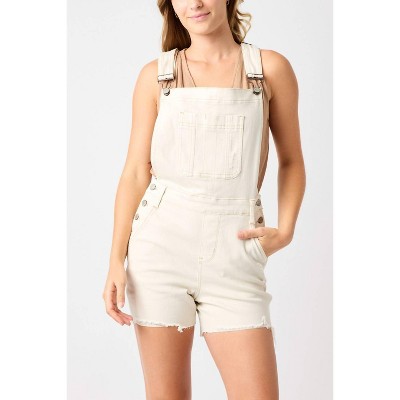Women's High Rise Gart Dyed Cutoff Shortalls - Judy Blue