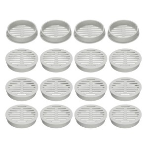 Unique Bargains Bathroom Office Kitchen Plastic Circular Soffit Air Vents Cover 20 Pcs - 1 of 4