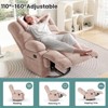 Lirago,Swivel Rocking Recliner Sofa for Adults - Brown Fabric with Adjustable Recline Positions - 2 of 4