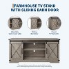 TV Stand and Entertainment Center for TV Up to 65 Inches with Sliding Barn Doors, Storage Console Table and Furniture for Living Room, Bedroom - 4 of 4