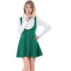 INSPIRE CHIC Women's Button Overalls Pinafore Suspenders Skirt - 2 of 4