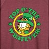 Women's - Garfield - Top O The Whatever Lightweight French Terry Wide Neck Long Sleeve Shirt - 2 of 4
