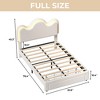 Homhougo Full Bed Frames Lamb Velvet Twin Beds Cute Platform Bed Frame for Girls, Boys,Sturdy Platform Bed White - 2 of 4