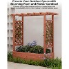Freestanding Raised Garden Bed with Trellis, Elevated Wood Planter Box, 4 Drainage Holes for Climbing Plants, Vines, Flowers & Vegetables - 4 of 4