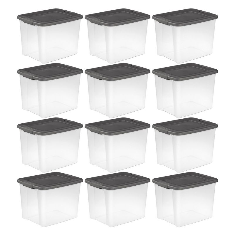 Sterilite 50 Quart Clear Latched Plastic Storage Container, 1 of 7
