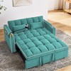 NicBex 3-in-1 Velvet Convertible Sofa Bed with USB Charging Port and Swivel Phone Stand,55.5" Modern Sleeper Sofa with Adjustable Backrest - 2 of 4