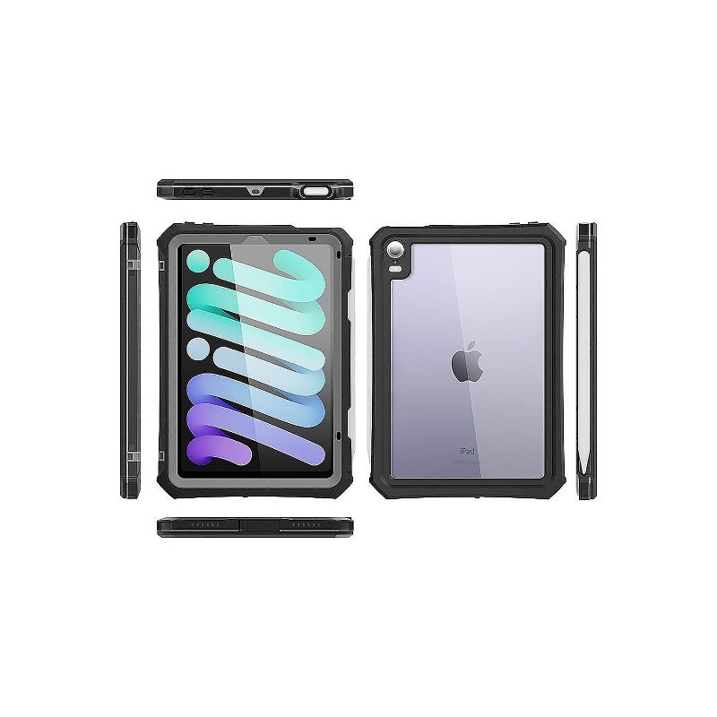 SaharaCase Water-Resistant Case for Apple iPad Mini (6th Generation 2021) Black (TB00062), 3 of 10