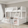 TIRAMISUBEST Twin XL/ Full XL/ Queen over Queen Size Kids Bunk Bed Frame with Pegboard Storage Box and Built-in Bookshelf - 3 of 4