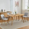 Dining Chairs Set of 6,Modern Fabric Upholstered Kitchen Chairs with Solid Oak Legs,Weight Capacity 300lbs,Easy Clean Fabric - 3 of 4