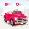 12V Kids Ride On Car, Licensed Chevrolet 3100 Pickup Battery Powered Electric Vehicle with Remote Control - 2 of 4