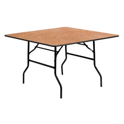 Flash Furniture 4-Foot Square Wood Folding Banquet Table