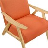 Okak Modern Accent Chair Living Room Chair with Comfy Fabric Upholstered 1pc Solid Rubber Wood Stylish Armchair for Reading Room Bedroom - 4 of 4