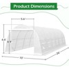 EROMMY Walk-In Greenhouse Tunnel, Large Gardening Plant Hot House Portable Tunnel Tent，white - 4 of 4