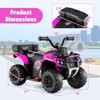 Costway 6V Toddler Ride On Electric Car ATV with Lights & Music & USB Port Storage Box Toy Car Red/Blue/Khaki/Green/Pink - 3 of 4