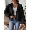 Women's Bell Sleeve Cardigan Long Sleeve Open Front Knit Sweater - 3 of 4