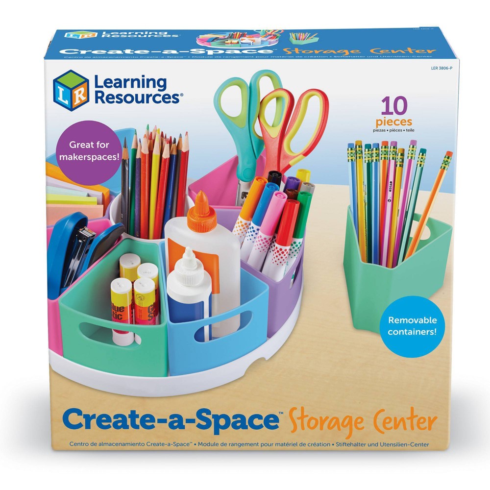 Photos - Other Toys Learning Resources Create-A-Space Storage Center - Pastel 