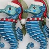 4pc Teal Seahorse Ornament Set - National Tree Company - 3 of 4