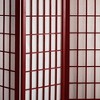 4 ft. Tall Window Pane Shoji Screen - Rosewood (4 Panels) - 2 of 3
