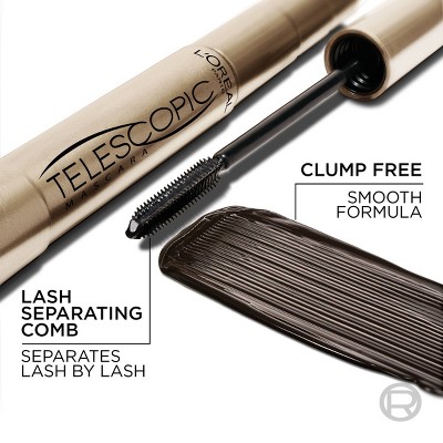 L'Oreal Paris Telescopic Original Lengthening Mascara - 915 Black Brown - 0.27 fl oz
