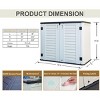 4.16 ft. W x 2.41 ft. D Durable Resin Storage Shed, Weather-Resistant Outdoor Storage Cabinet for Home, Patio and Garage - 4 of 4