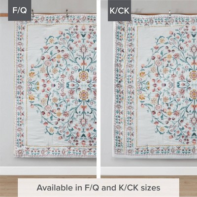 King Blush Floral Down Alternative Microfiber Comforter Set