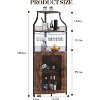 Wine Bar Cabinet with Large Storage Space and Detachable Wine Rack, Wine Cabinets with Glass Holder and Mesh Door for Dining Room, Living Room - 3 of 4