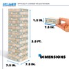 NCAA North Carolina Tar Heels Giant Wooden Tumbling Tower - 3 of 4