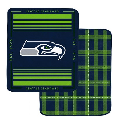 NFL Seattle Seahawks Basic Block Double-Sided Flannel Fleece Blanket