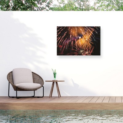 Trademark Fine Art - Kurt Shaffer Abstract Fireworks 2020 4 Matted Framed Art
