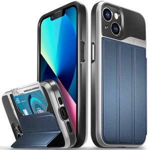 Vena vCommute for Apple iPhone 13 Wallet Case, Leather Flip Cover with Card Slot and Kickstand - 1 of 4