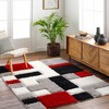 Hauteloom Greya Red & Black Tetris Rug - 3 of 4
