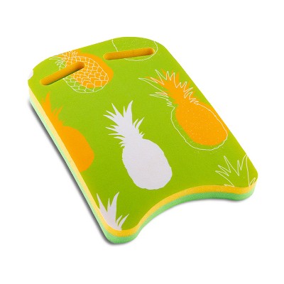 Floatation iQ Universal Foam Swimming Pool Training Fitness Exercise Paddle Kickboard for Youths and Adults, Pineapple Delight